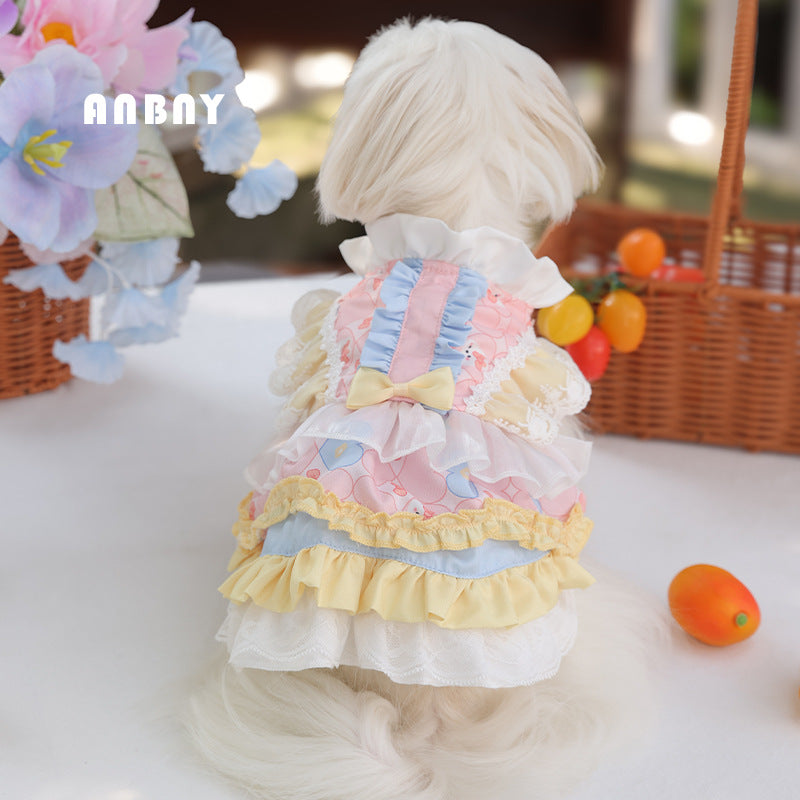 PawsCube - Spring & Autumn Pet Costume Cute Lolita Dog Skirt Small Dog High Quality Dog Clothing